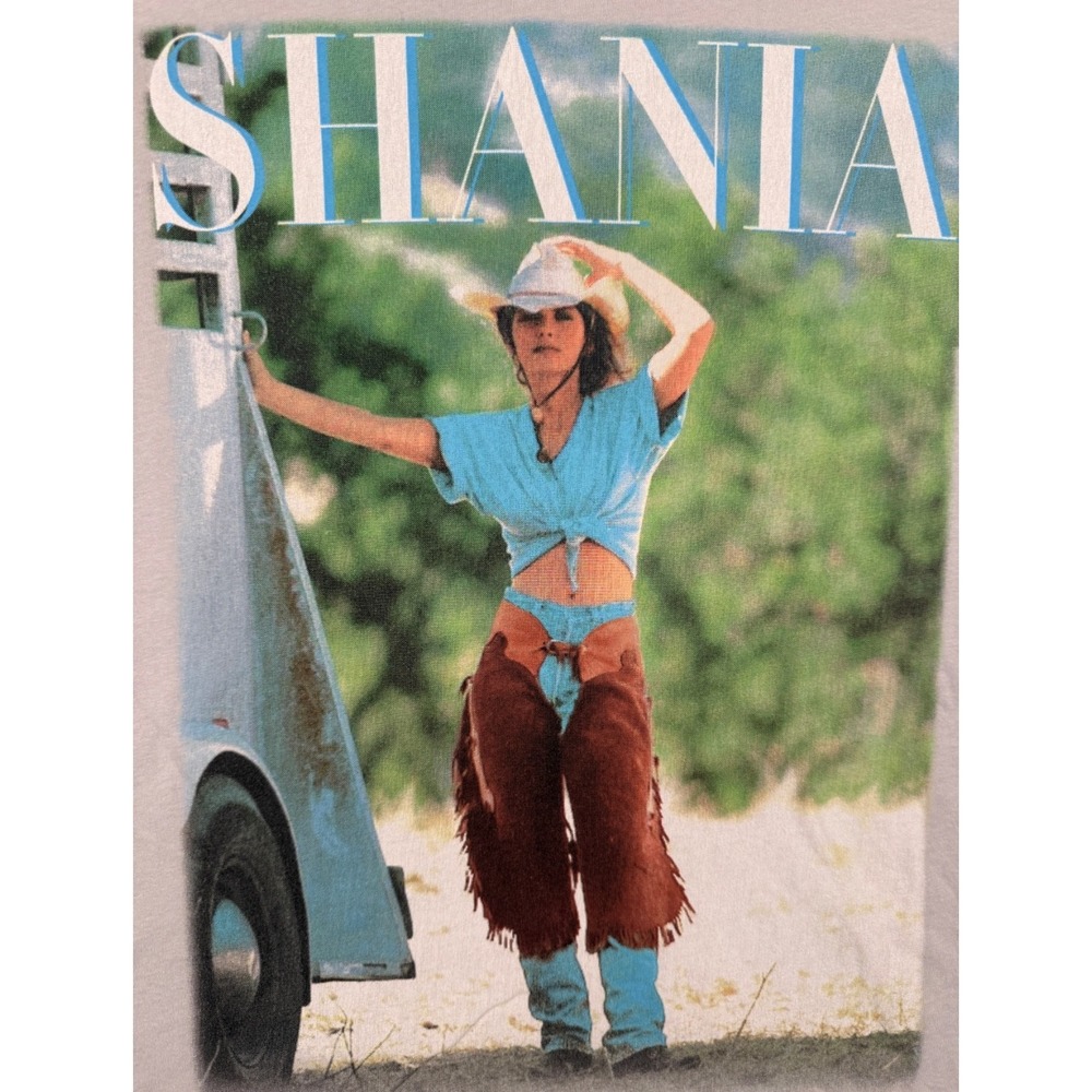 Shania Twain Gray T Shirt Men's Size Adult Medium Country Music #1356